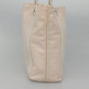 BVLGARI Logo Mania Tote Bag Canvas Pink White Silver Auth 117578-4