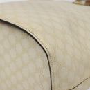 CELINE Macadam Canvas Circle Shoulder Bag PVC Leather White Auth 117579-15