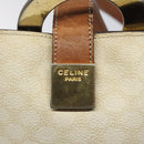 CELINE Macadam Canvas Circle Shoulder Bag PVC Leather White Auth 117579-17