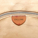 CELINE Macadam Canvas Circle Shoulder Bag PVC Leather White Auth 117579-19