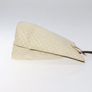 CELINE Macadam Canvas Circle Shoulder Bag PVC Leather White Auth 117579-3