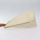 CELINE Macadam Canvas Circle Shoulder Bag PVC Leather White Auth 117579-4