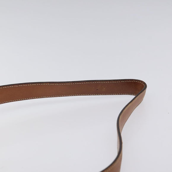 CELINE Macadam Canvas Circle Shoulder Bag PVC Leather White Auth 117579