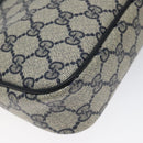 GUCCI GG Supreme Shoulder Bag PVC Navy Gold 97 02 068 Auth 117580-15