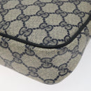 GUCCI GG Supreme Shoulder Bag PVC Navy Gold 97 02 068 Auth 117580-16