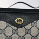 GUCCI GG Supreme Shoulder Bag PVC Navy Gold 97 02 068 Auth 117580-18