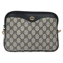 GUCCI GG Supreme Shoulder Bag PVC Navy Gold 97 02 068 Auth 117580-13