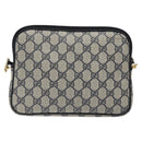 GUCCI GG Supreme Shoulder Bag PVC Navy Gold 97 02 068 Auth 117580-2