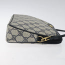 GUCCI GG Supreme Shoulder Bag PVC Navy Gold 97 02 068 Auth 117580-3