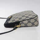 GUCCI GG Supreme Shoulder Bag PVC Navy Gold 97 02 068 Auth 117580-4