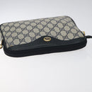 GUCCI GG Supreme Shoulder Bag PVC Navy Gold 97 02 068 Auth 117580-6