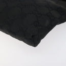 GUCCI GG Canvas Waist bag Black Silver 28566 Auth 117582-15
