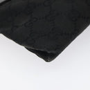 GUCCI GG Canvas Waist bag Black Silver 28566 Auth 117582-16