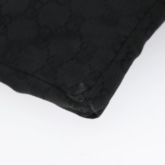 GUCCI GG Canvas Waist bag Black Silver 28566 Auth 117582