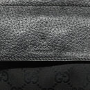 GUCCI GG Canvas Waist bag Black Silver 28566 Auth 117582-18