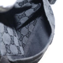 GUCCI GG Canvas Waist bag Black Silver 28566 Auth 117582-21