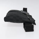 GUCCI GG Canvas Waist bag Black Silver 28566 Auth 117582-3
