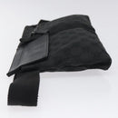 GUCCI GG Canvas Waist bag Black Silver 28566 Auth 117582-4