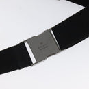GUCCI GG Canvas Waist bag Black Silver 28566 Auth 117582-8