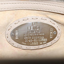 FENDI Celeria Tote Bag Leather Beige Auth 117585-19