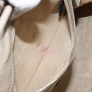 FENDI Celeria Tote Bag Leather Beige Auth 117585-11