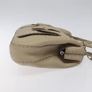FENDI Celeria Tote Bag Leather Beige Auth 117585-3