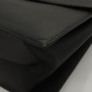 Salvatore Ferragamo Gancini Hand Bag Leather Black Silver Auth 117589-15