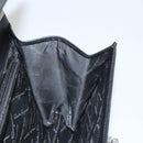 Salvatore Ferragamo Gancini Hand Bag Leather Black Silver Auth 117589-19