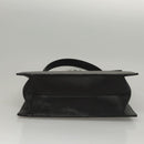 Salvatore Ferragamo Gancini Hand Bag Leather Black Silver Auth 117589-5