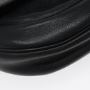 LOEWE Anagram Shoulder Bag Leather Black Gold Auth 117596-14