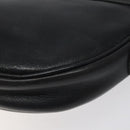 LOEWE Anagram Shoulder Bag Leather Black Gold Auth 117596-15