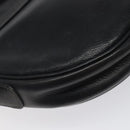 LOEWE Anagram Shoulder Bag Leather Black Gold Auth 117596-16