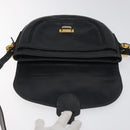 LOEWE Anagram Shoulder Bag Leather Black Gold Auth 117596-10