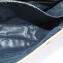 LOEWE Anagram Shoulder Bag Leather Beige Brown gold Auth 117638-19