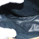 LOEWE Anagram Shoulder Bag Leather Beige Brown gold Auth 117638-20