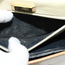 LOEWE Anagram Shoulder Bag Leather Beige Brown gold Auth 117638-12