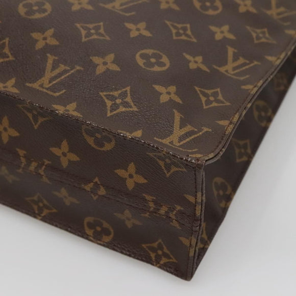 LOUIS VUITTON Monogram Sac Plat Handtasche M51140 LV Auth 117646