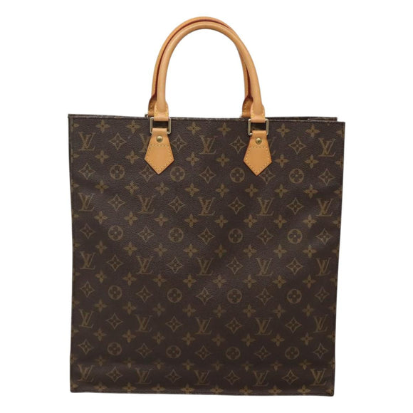LOUIS VUITTON Monogram Sac Plat Hand Bag M51140 LV Auth 117646