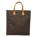 LOUIS VUITTON Monogram Sac Plat Hand Bag M51140 LV Auth 117646-2