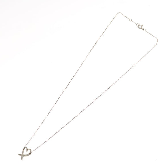 TIFFANY&Co. Loving Heart Necklace Ag925 Silver Auth 117658