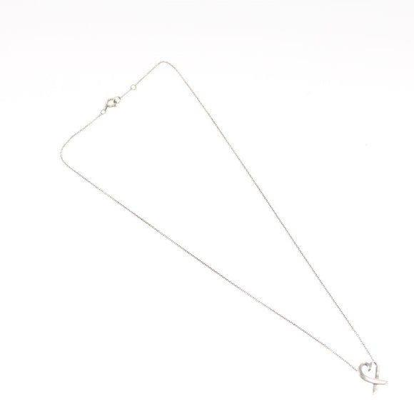 TIFFANY&Co. Loving Heart Necklace Ag925 Silver Auth 117658