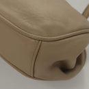 CELINE Hand Bag Leather Beige Auth 117663-14