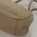 CELINE Hand Bag Leather Beige Auth 117663-16