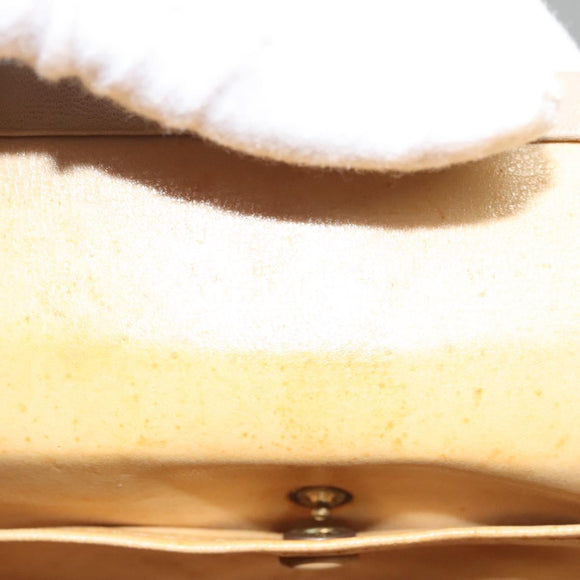 CELINE Hand Bag Leather Beige Auth 117663