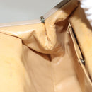 CELINE Hand Bag Leather Beige Auth 117663-20