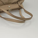 CELINE Hand Bag Leather Beige Auth 117663-7