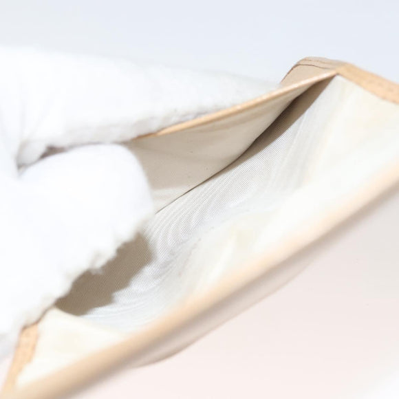 CHANEL COCO Mark Card Case Leather Beige CC Auth 117664