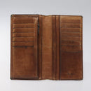 Berluti Calligraphy Long Wallet Leather Brown Auth 117665-8
