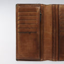 Berluti Calligraphy Long Wallet Leather Brown Auth 117665-17