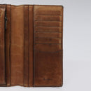 Berluti Calligraphy Long Wallet Leather Brown Auth 117665-18